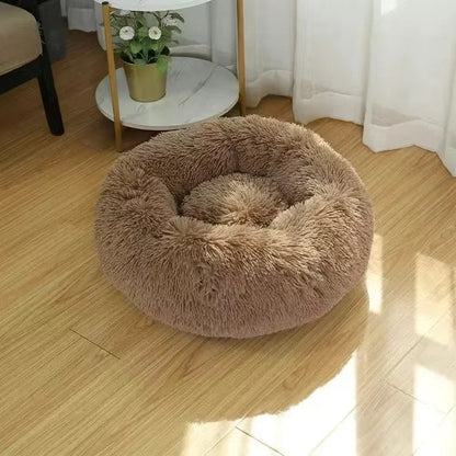 Donut-Shaped Plush Pet Bed.