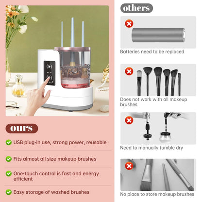 3 IN 1 Electric Makeup Brush Cleaner.