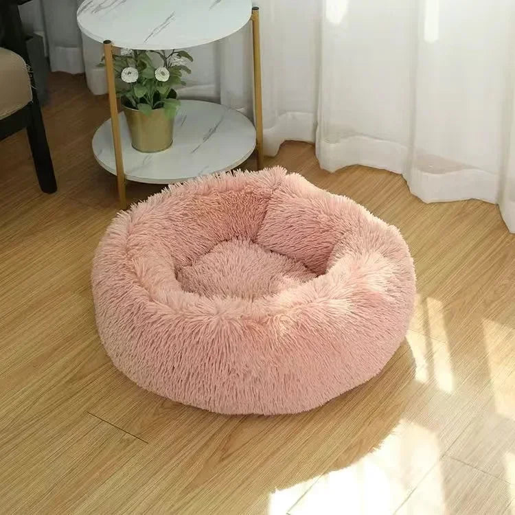 Donut-Shaped Plush Pet Bed.