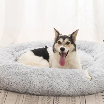 Donut-Shaped Plush Pet Bed.