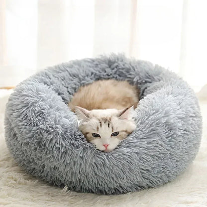Donut-Shaped Plush Pet Bed.