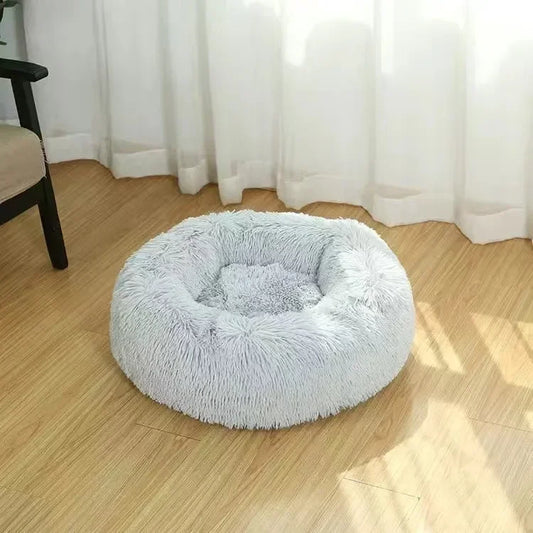 Donut-Shaped Plush Pet Bed.