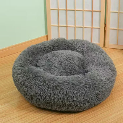 Donut-Shaped Plush Pet Bed.
