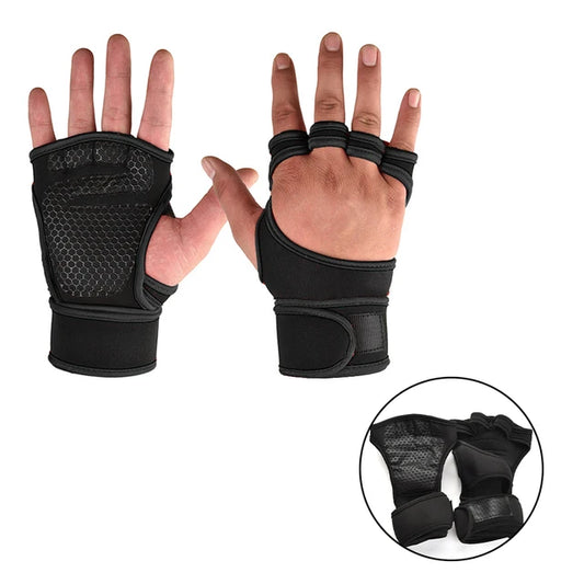 Shockproof Gym Gloves with Wrist Wraps.