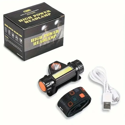 USB Rechargeable LED Headlamp.